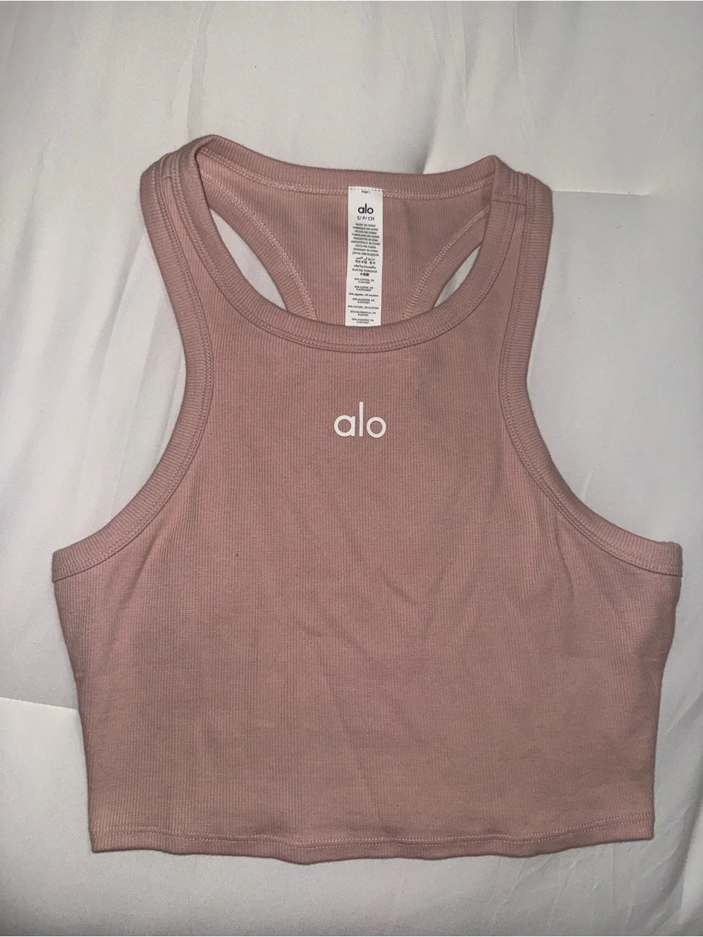ALO Yoga Aspire Tank Small Pink Quartz